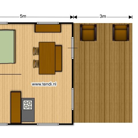 TENTE TOILE ET BOIS 4 personnes