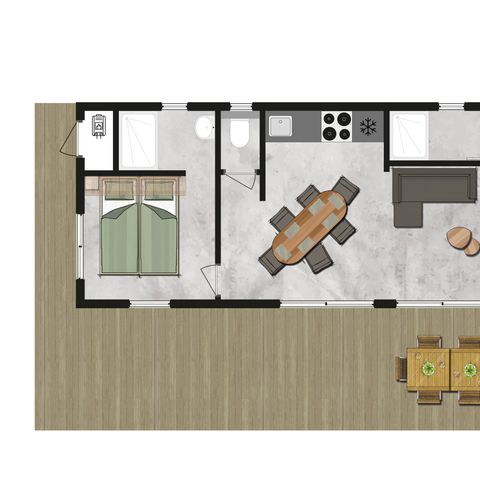 LODGE 6 personnes - Ecolodge | 3 Chambres | Animaux acceptés