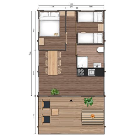 TENTE TOILE ET BOIS 4 personnes - Nordic Safari Lodge Fjäll