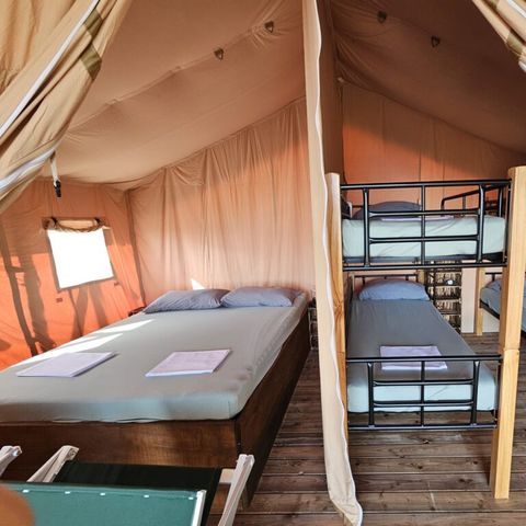 Tente en toile et en bois 6 personnes