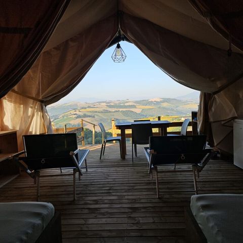 Tente en toile et en bois 4 personnes