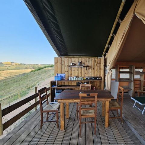 Tente en toile et en bois 4 personnes