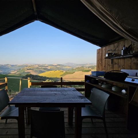 Tente en toile et en bois 4 personnes