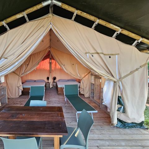Tente en toile et en bois 4 personnes