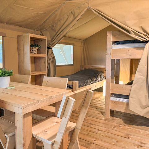 Tente en toile et en bois 5 personnes