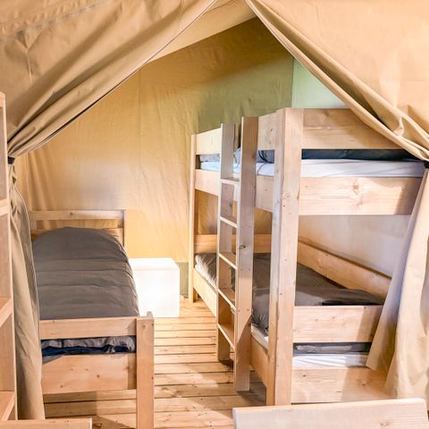 Tente en toile et en bois 5 personnes