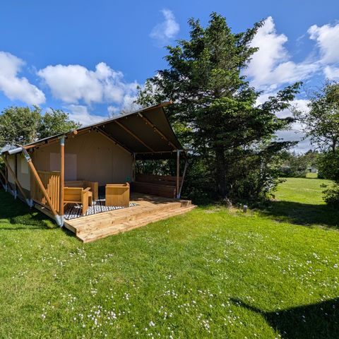 Tente en toile et en bois 5 personnes