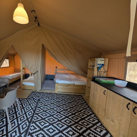 Tente en toile et en bois 5 personnes