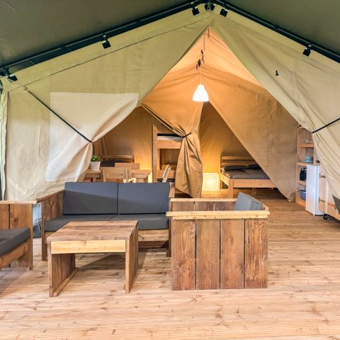 Tente en toile et en bois 5 personnes