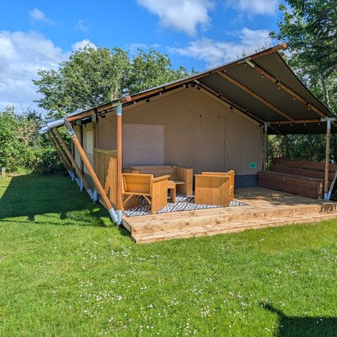 Tente en toile et en bois 5 personnes