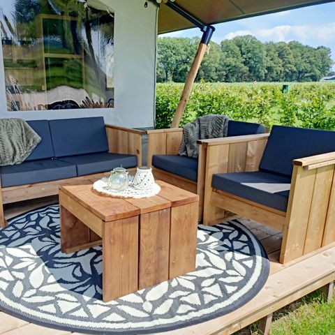 Tente en toile et en bois 6 personnes