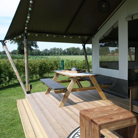 Tente en toile et en bois 6 personnes