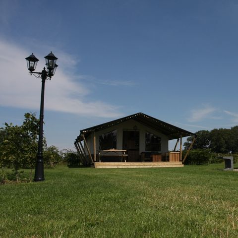 Tente en toile et en bois 6 personnes