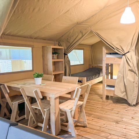 Tente en toile et en bois 5 personnes