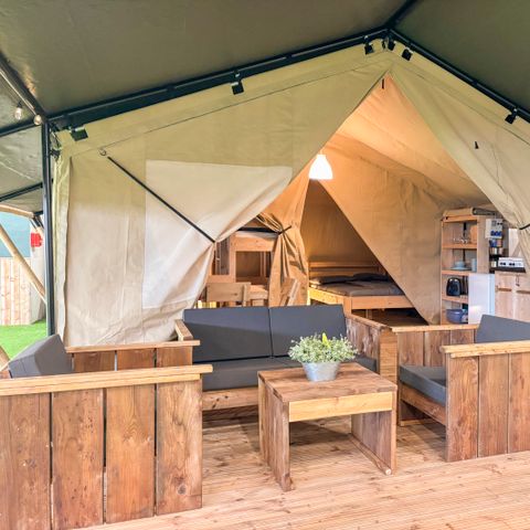 Tente en toile et en bois 5 personnes