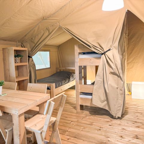 Tente en toile et en bois 5 personnes