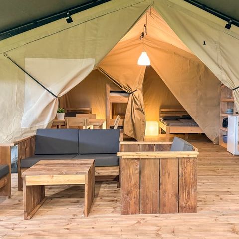 Tente en toile et en bois 5 personnes