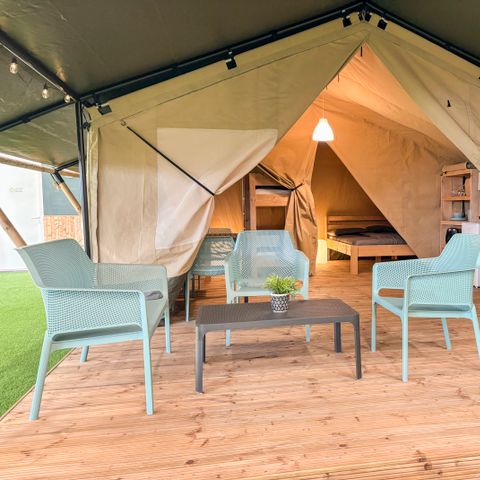 Tente en toile et en bois 4 personnes