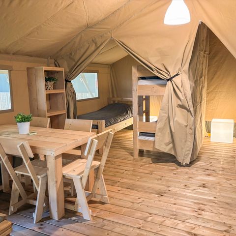 Tente en toile et en bois 5 personnes