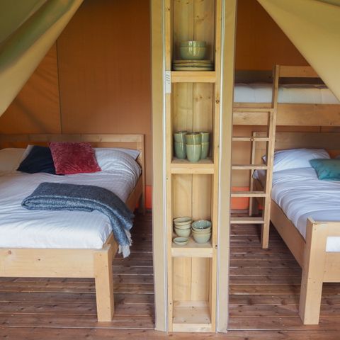 Tente en toile et en bois 5 personnes