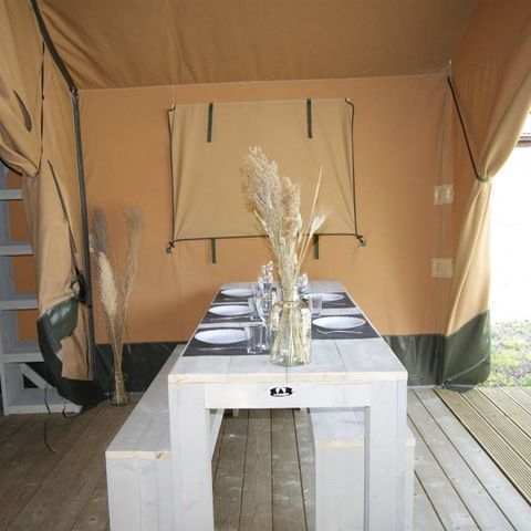 Tente en toile et en bois 5 personnes