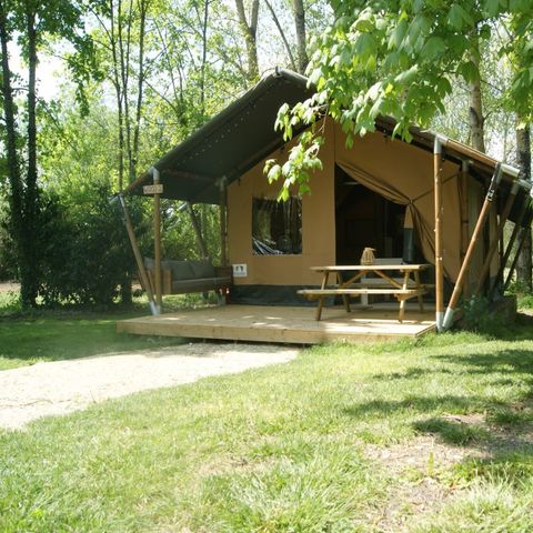 Tente en toile et en bois 5 personnes