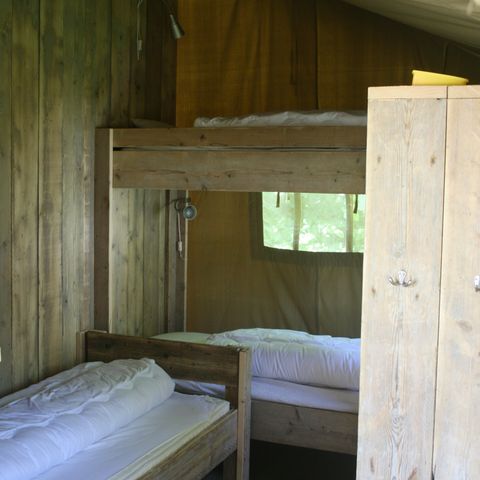 TENTE TOILE ET BOIS 5 personnes - Strandheem lodge glamping avec sanitaires privés