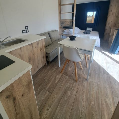 BUNGALOW 2 personnes - Mobil Studio avec SPA - 1 chambre - terrasse couverte