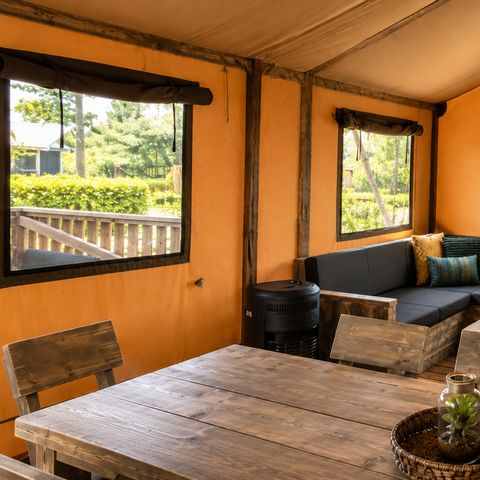 TENTE TOILE ET BOIS 7 personnes - De Luxe 