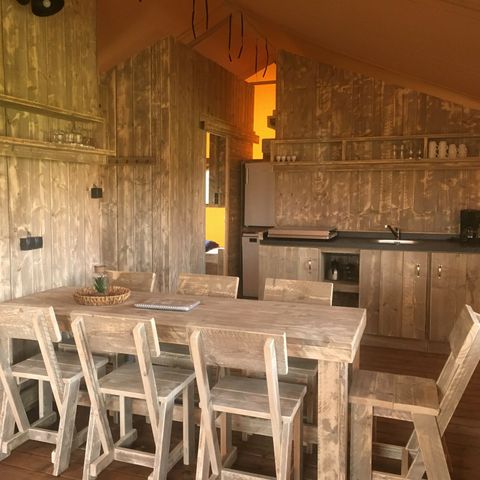 TENTE TOILE ET BOIS 7 personnes - De Luxe 