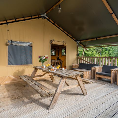 TENTE TOILE ET BOIS 7 personnes - Lodge de glamping