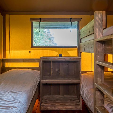 Tente en toile et en bois 7 personnes - Lodge de glamping