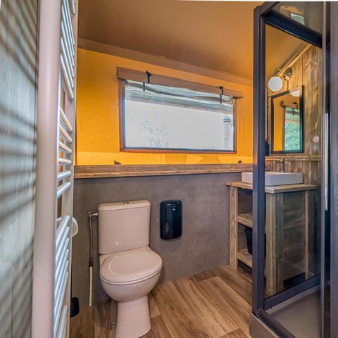 Tente en toile et en bois 7 personnes - Lodge de glamping