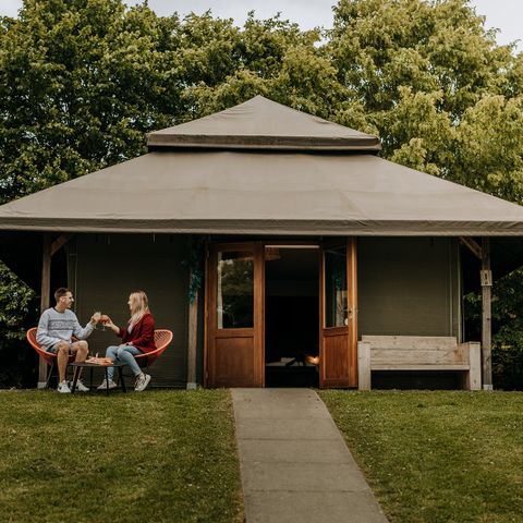 Tente en toile et en bois 4 personnes - Cocoon