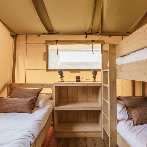Tente en toile et en bois 5 personnes - La tente « De Bos » - Poêle