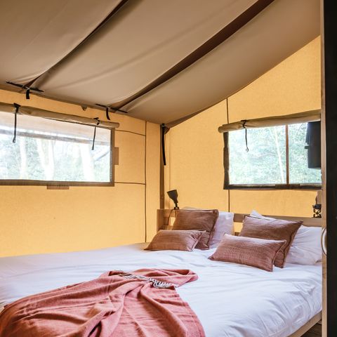 Tente en toile et en bois 5 personnes - La tente « De Bos » - Poêle