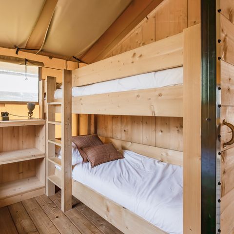 Tente en toile et en bois 5 personnes - La tente « De Bos » - Poêle