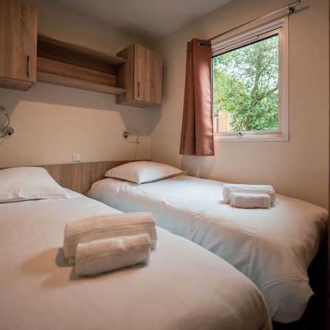 Mobilhome 4 personnes - Sunêlia Luxe Lodge 2 chambres 2 salles de bain - Draps fournis
