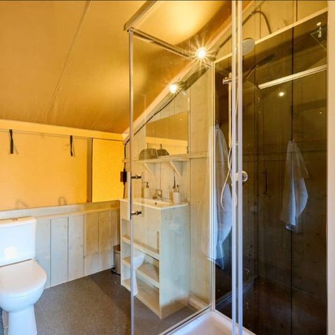 Tente en toile et en bois 9 personnes - Tente Safari 9 personnes - 4 chambres