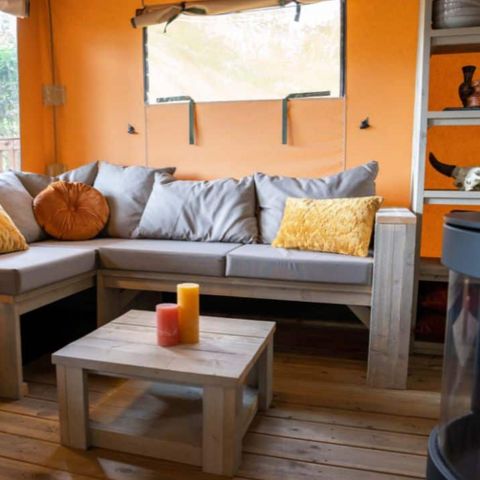 Tente en toile et en bois 9 personnes - Tente Safari 9 personnes - 4 chambres