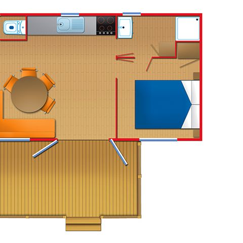 BUNGALOW 7 personnes - MOBIL HOME MARTE 7 PERS, 34m2, 4 pieces, 3 chambres
