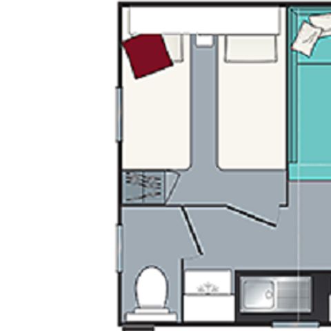 BUNGALOW 5 personnes - Confort 2 chambres (dimanche/dimanche)