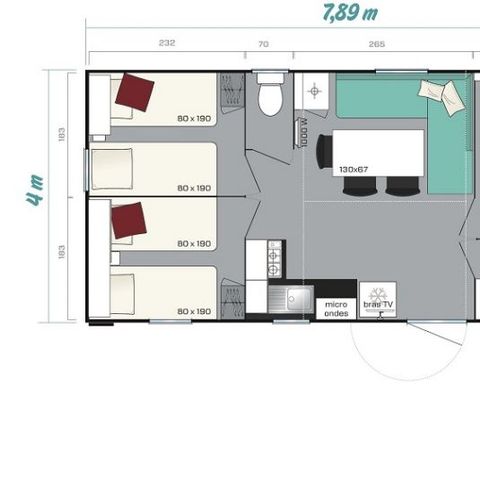 BUNGALOW 7 personnes - Cottage confort PLUS  (samedi/samedi)