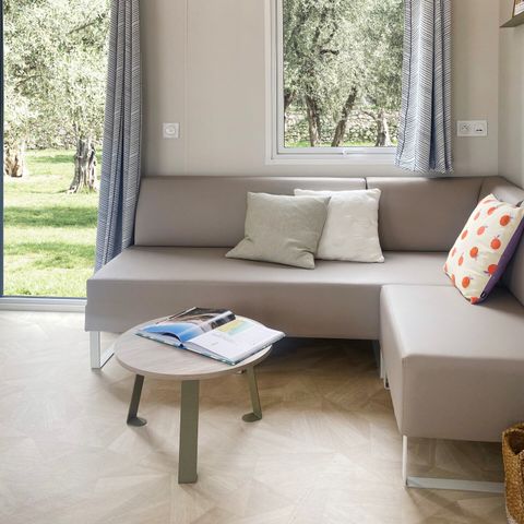 BUNGALOW 6 personnes - Mobil-home | Premium | 3 Ch. | 6 Pers. | Terrasse Lounge | Clim. | TV