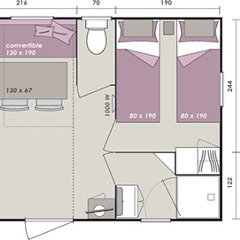 BUNGALOW 6 personnes - MAGNOLIA