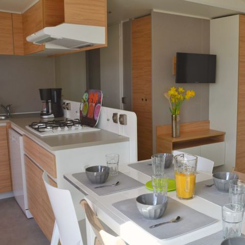 BUNGALOW 6 personnes - Cottage Premium - 3 chambres - 2 salles de bains - Draps, serviettes, plancha, forfait ménage inclus