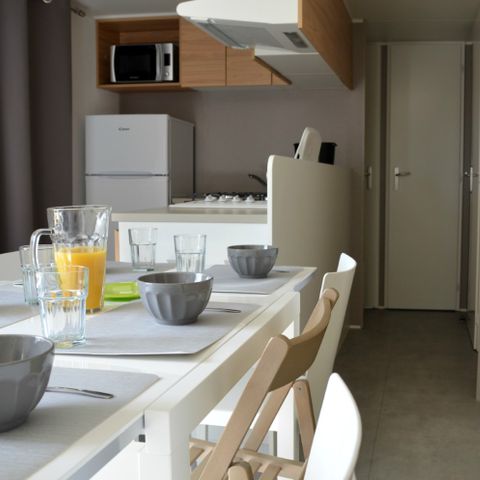 BUNGALOW 6 personnes - Cottage Premium - 3 chambres - 2 salles de bains - Draps, serviettes, plancha, forfait ménage inclus