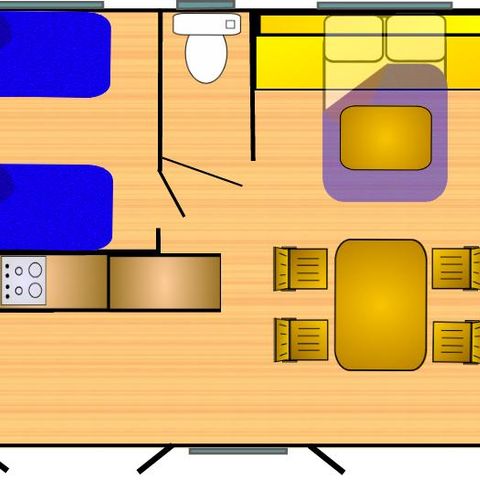BUNGALOW 6 personnes - Riviera 860-2 CD