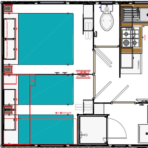 BUNGALOW 8 personnes - Palaos - arrivée mercredi
