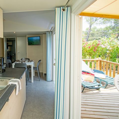 BUNGALOW 8 personnes - LUXE 6/8 personnes 3 ch, CLIM / TV / WIFI gratuit